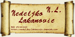 Nedeljko Lakanović vizit kartica